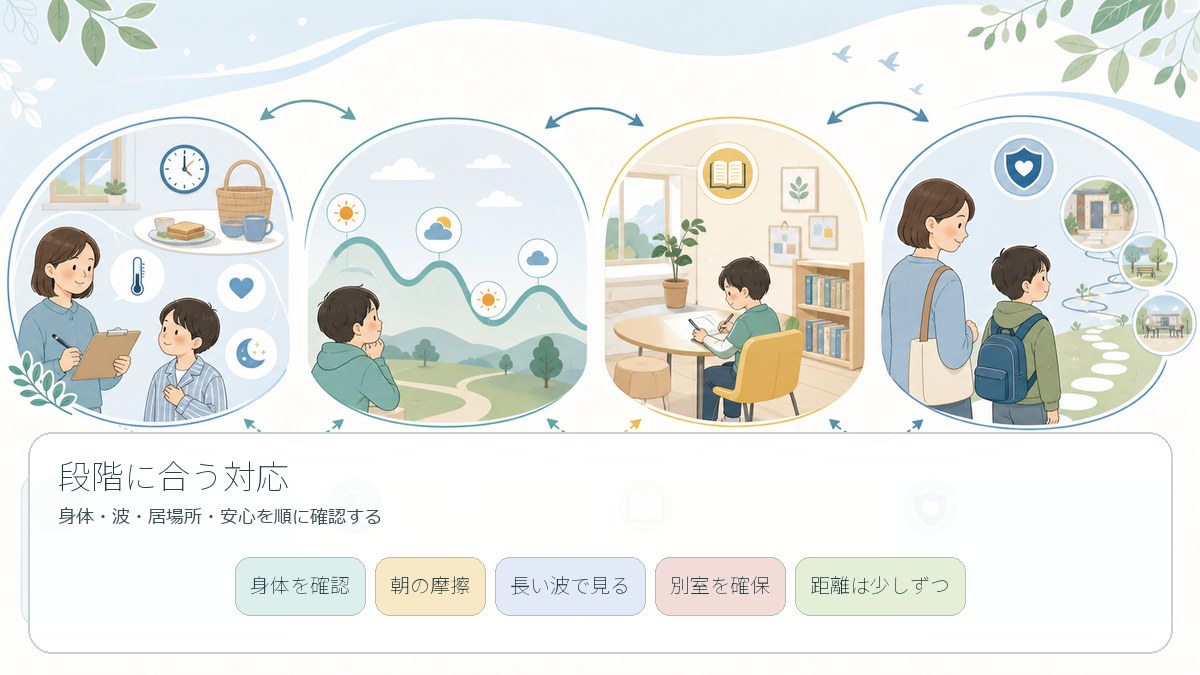 行き渋り・五月雨・別室・分離不安への段階別対応
