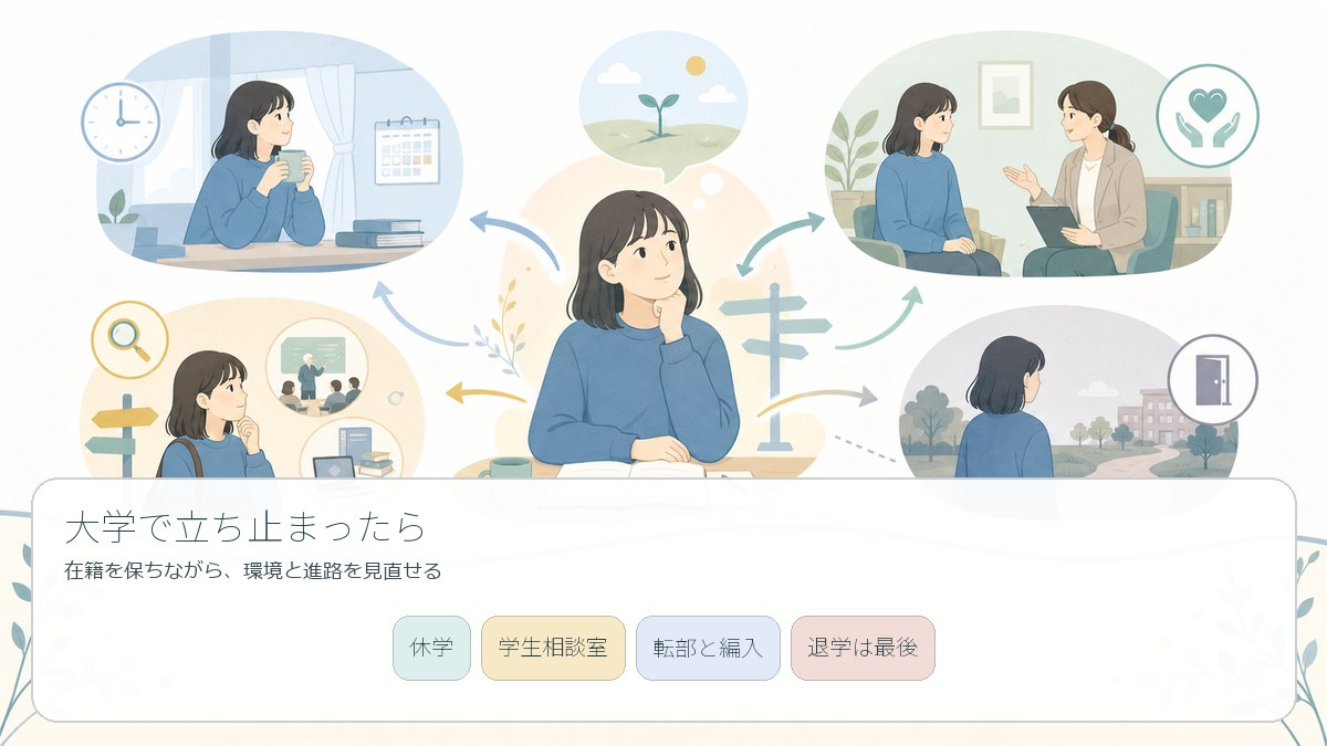 大学で通えなくなったときに使える休学と相談の選択肢