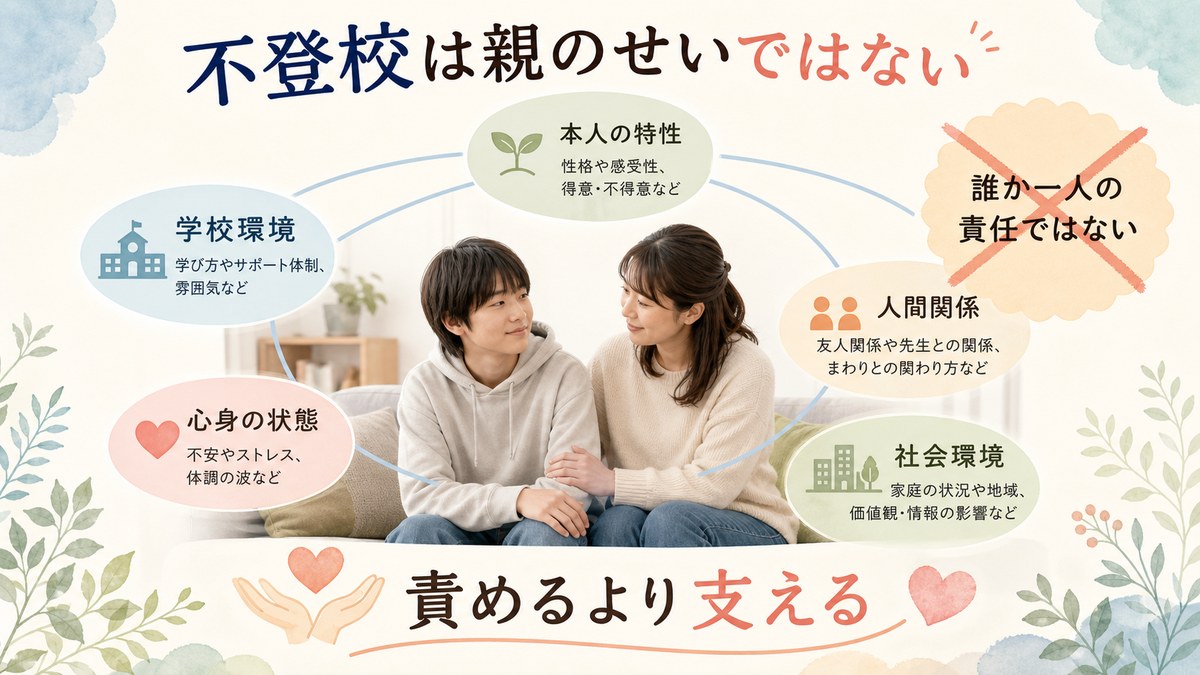 学校・友人・学習・生活・身体・家庭などが相互に影響する要因ネットワーク