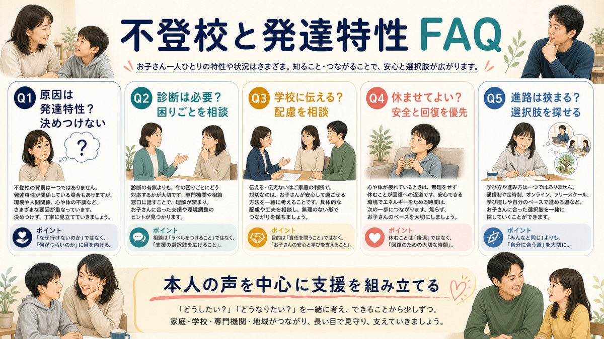 診断・敏感さ・学校への共有・学級・進路を相談する家族