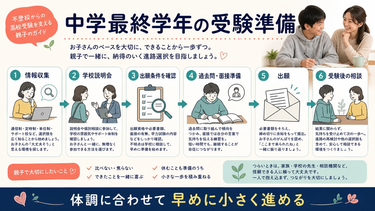 夏秋の比較・秋冬の準備・冬春の出願を進める親子