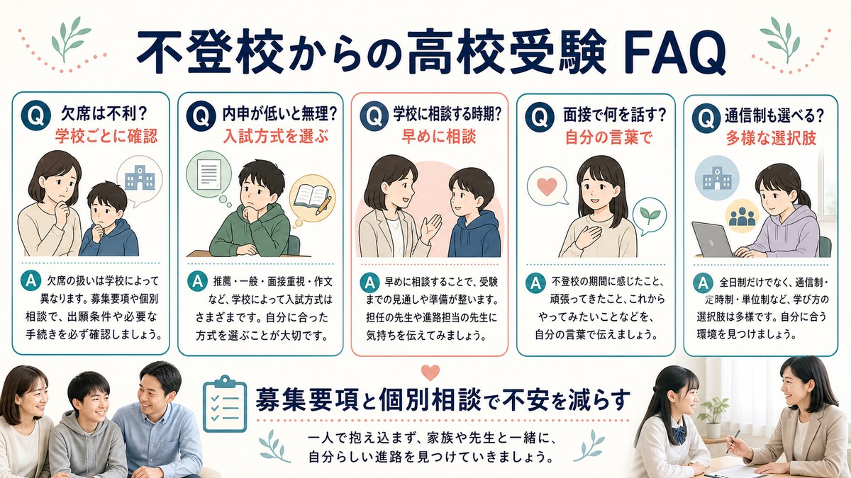 受験資格・評定なし・開始時期・面接・全日制希望を相談する家族