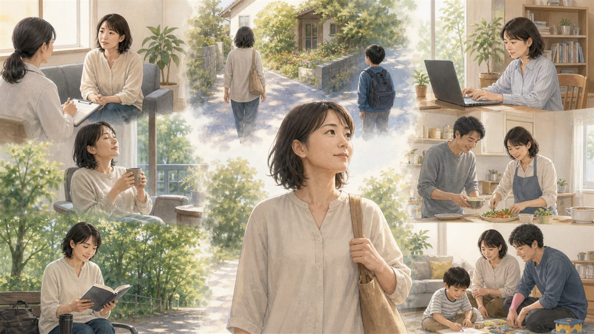 相談・休息・仕事・分担を整え家庭へ戻る保護者