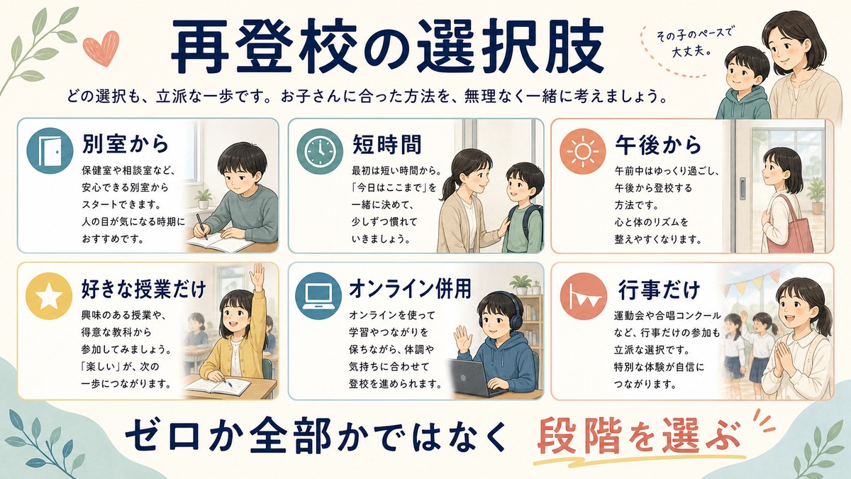 保健室・別室・選択授業・放課後の選択肢