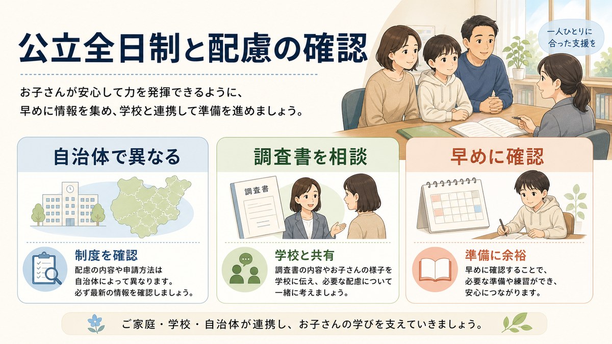 地域ごとに異なる公立高校の選抜方法を相談員に確認する親子