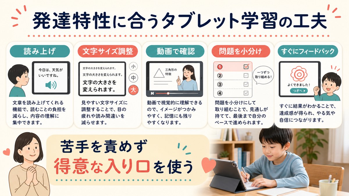スモールステップ・多感覚提示・刺激調整を体験する子ども