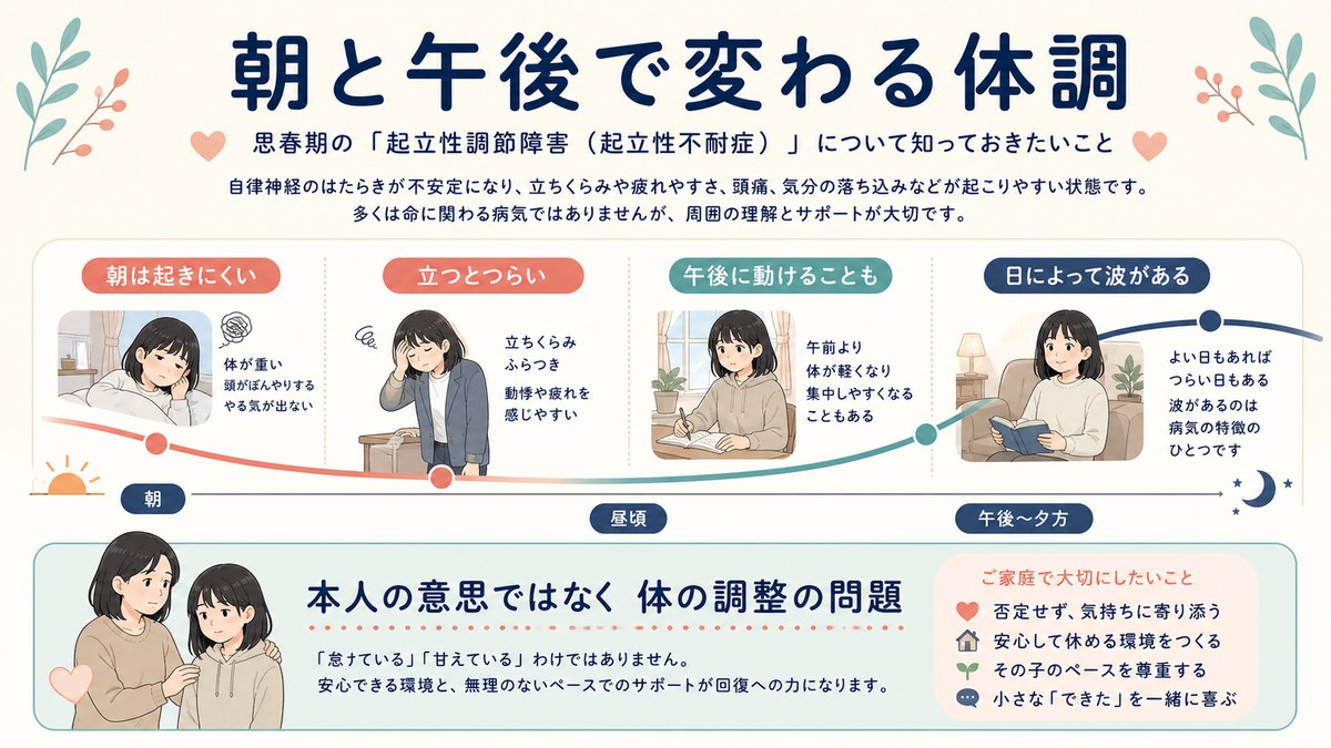 午前に強く午後に軽くなる一日の体調パターン