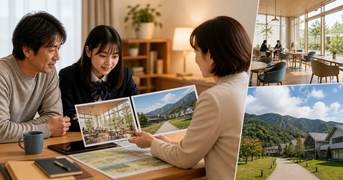 通常会場と宿泊型の対面学習を相談する親子