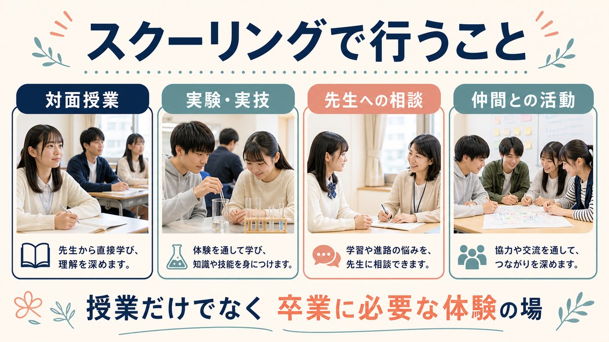 対面授業・体験活動・同級生交流の内容
