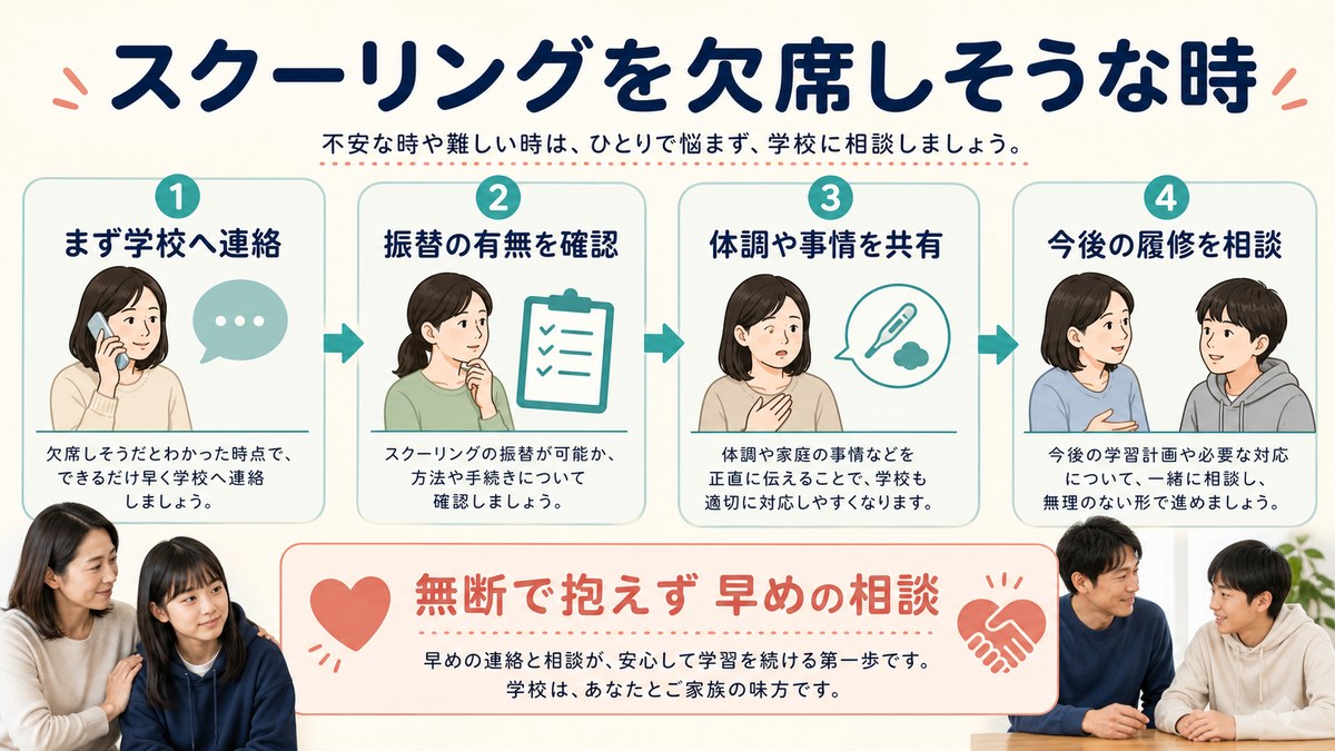 未消化の単位と早期連絡による振替相談