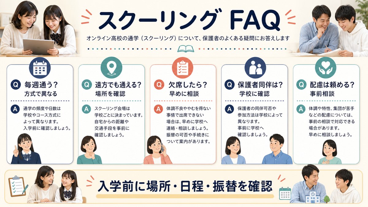年次・送迎・服装・人見知り・宿泊困難を相談する家族