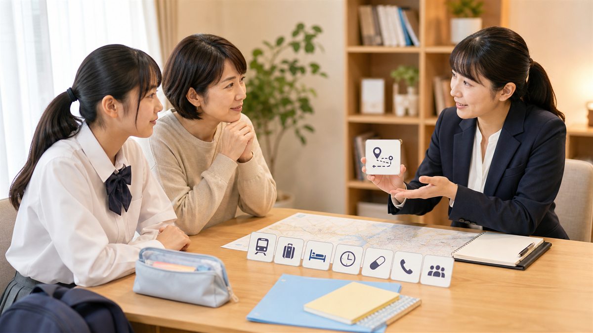 自宅学習と集約された対面日を準備する生徒