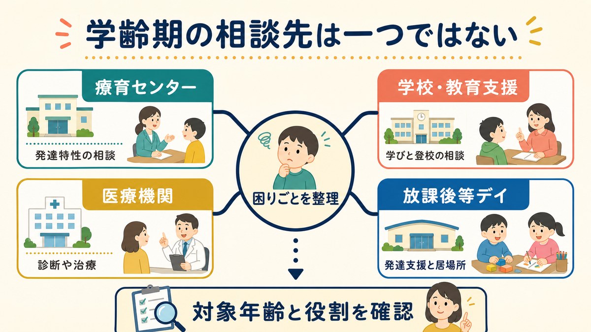 学齢期と不登校に関する相談先と支援の選択肢