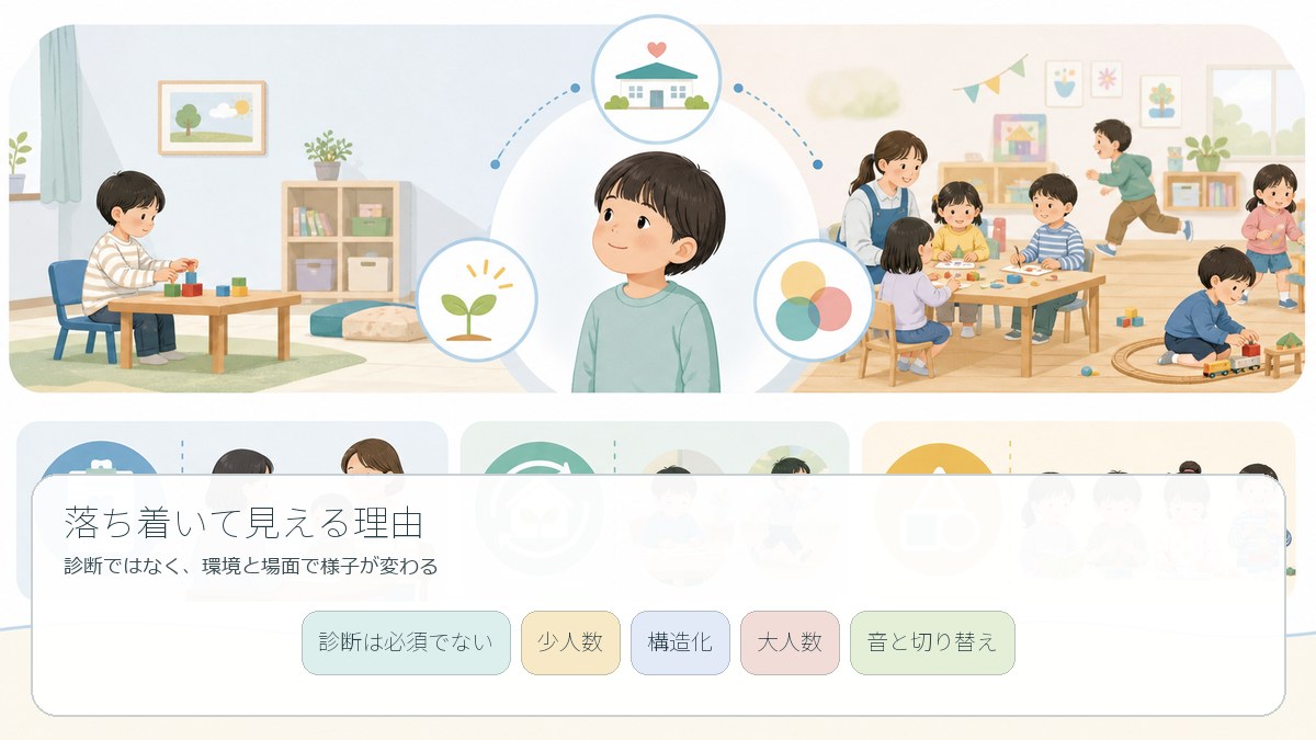 療育の場で子どもが落ち着いて見える3つの理由