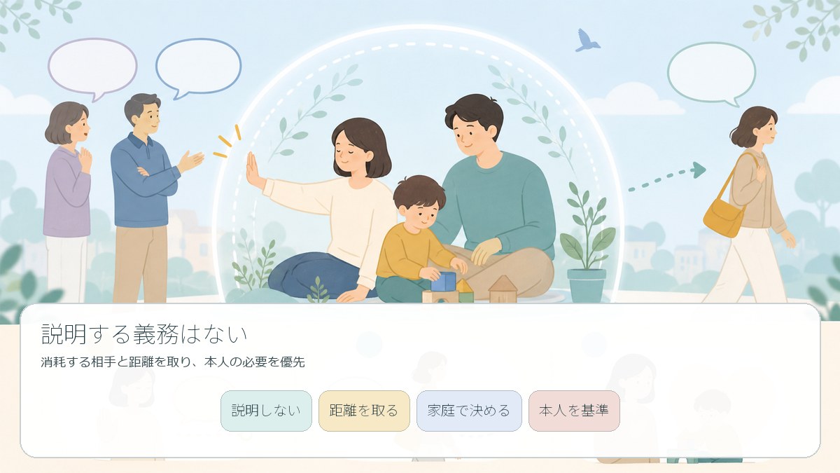 周囲の言葉から家庭のプライバシーを守る選択肢