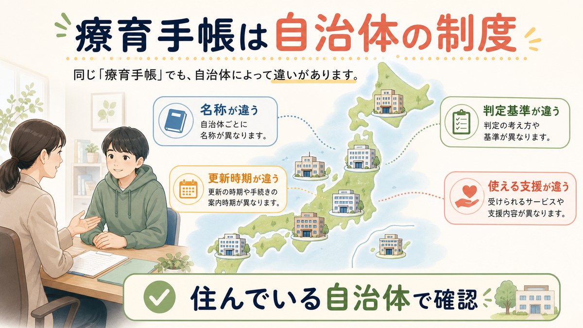 自治体ごとに名称・区分・判定基準・再判定が異なる療育手帳制度