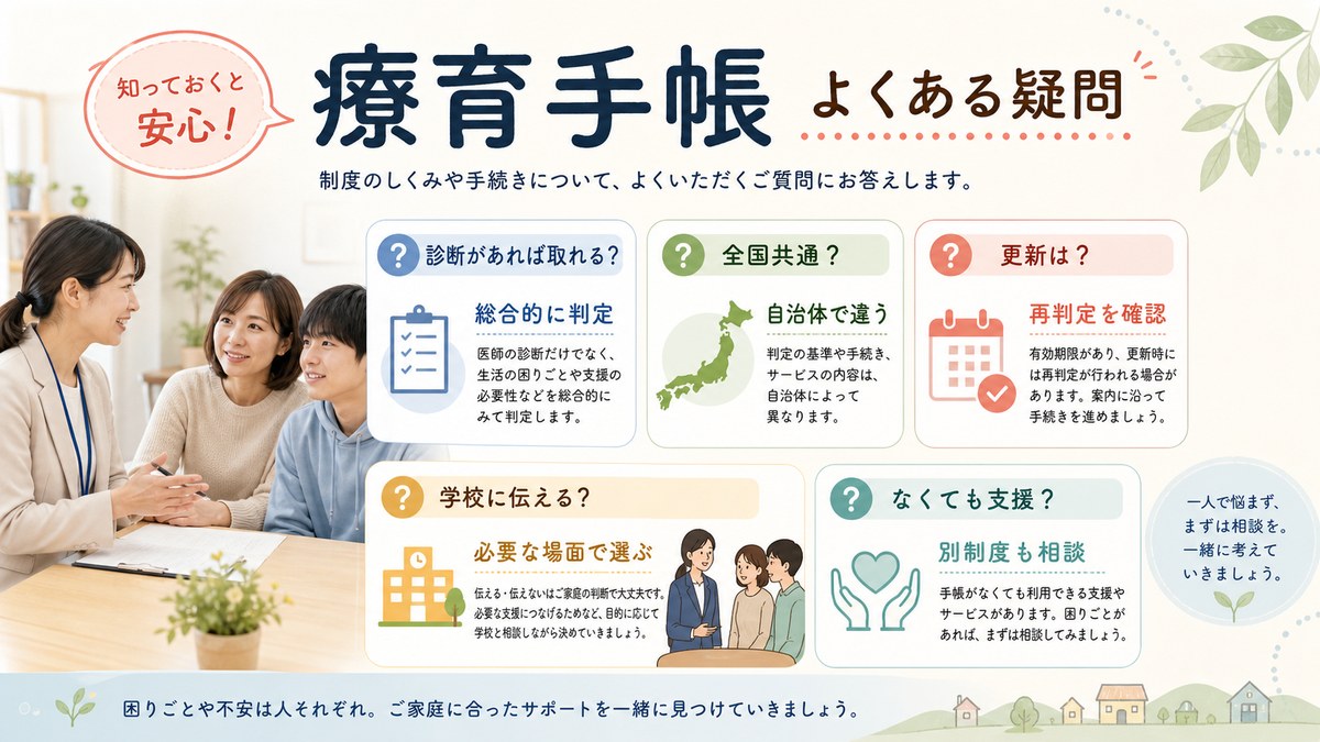 成人申請・軽度の支援・受給者証・別の手帳・就学先を相談する家族