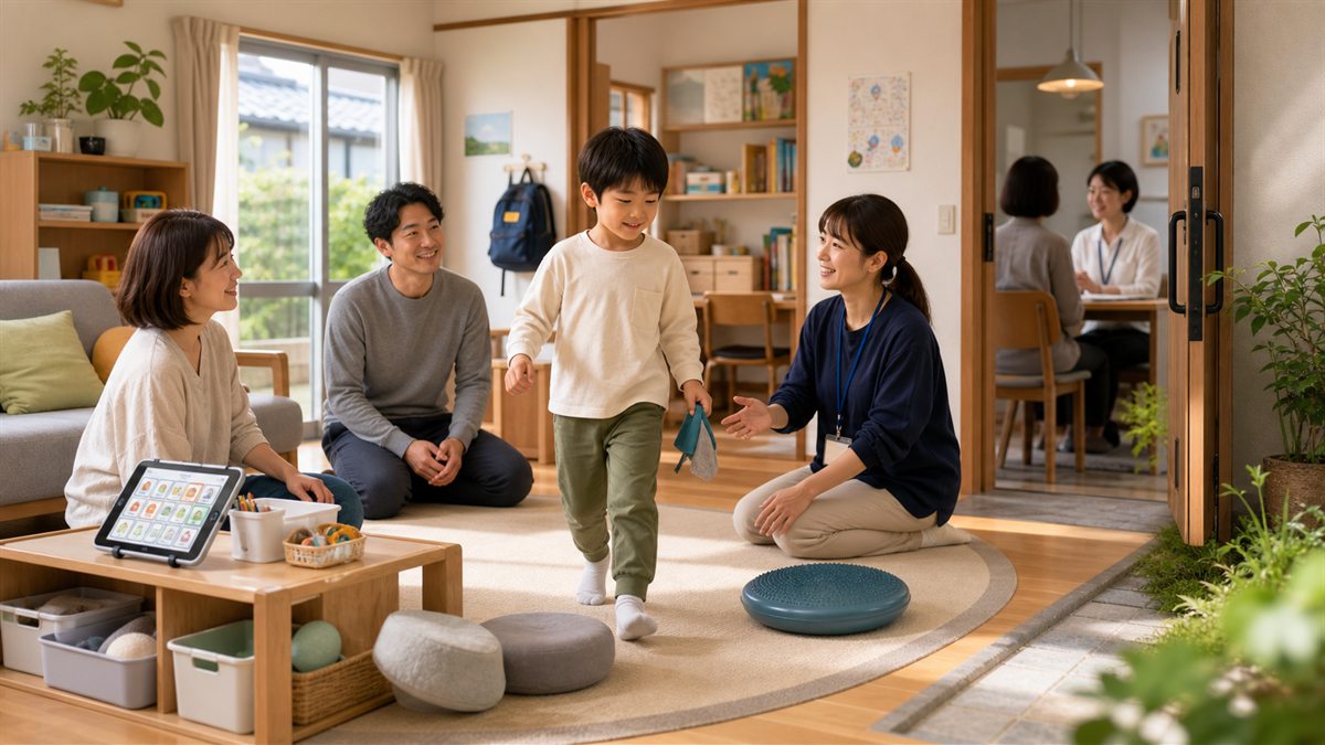 本人に合う環境と関わり方を家族・支援者が協力して整える姿