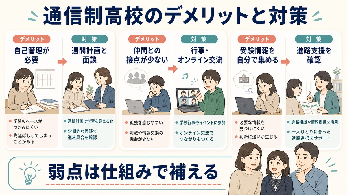 自己管理・受験情報・受験レベルの課題と三つの対処