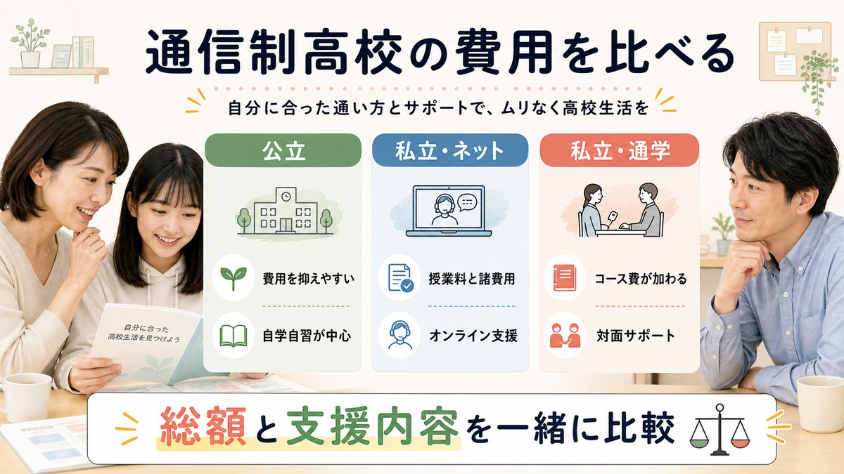 公立と私立の費用構成と授業料支援後に残る費目を比較する図