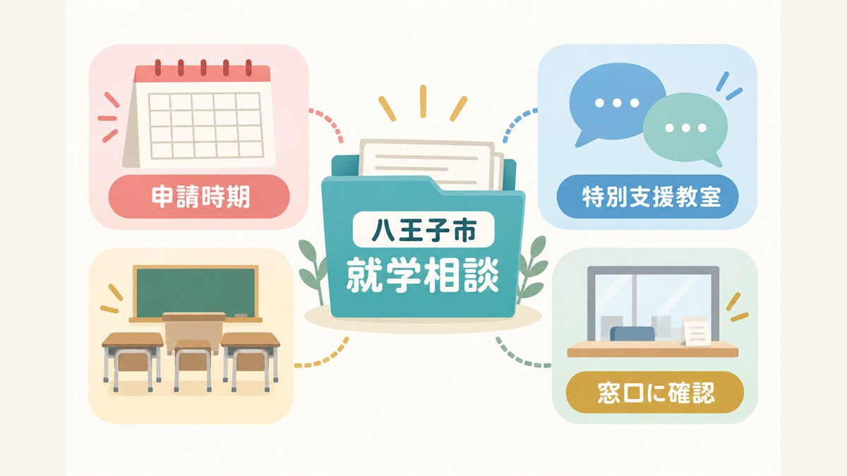 八王子市の就学相談で申請時期や特別支援教室を窓口に確認する図
