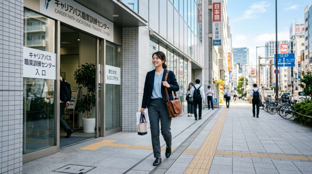 都市部にあるNeuro Dive事業所へ通所するイメージ