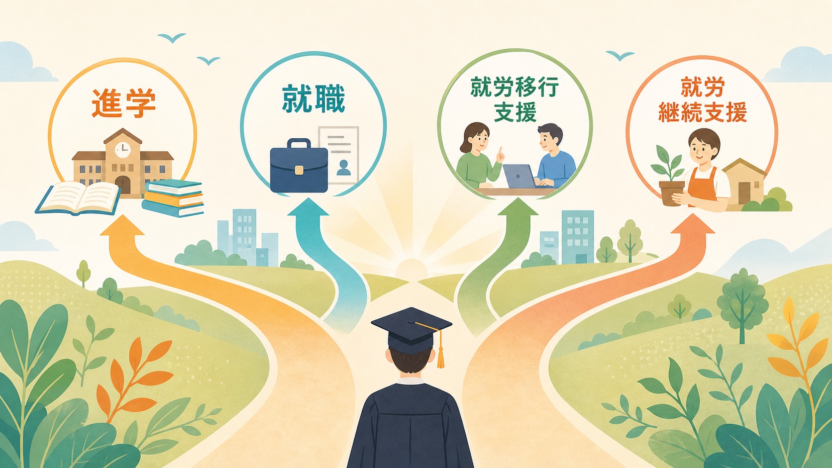 カレッジ卒業後の進路【就労移行・就職・進学】