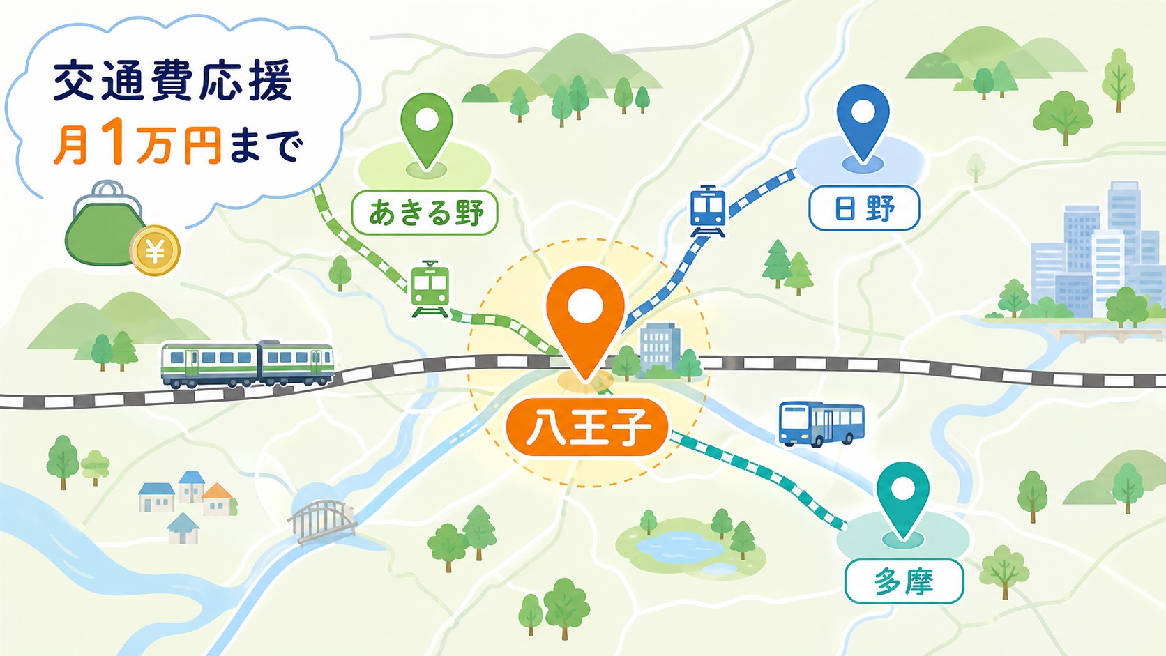 八王子・多摩エリアからの通いやすさ