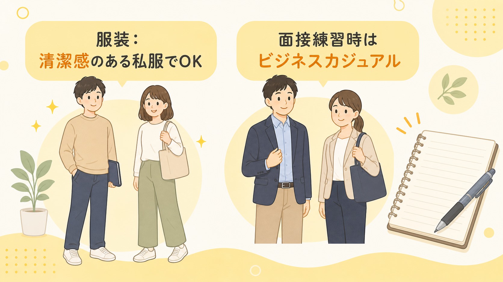 ココルポートの服装・持ち物