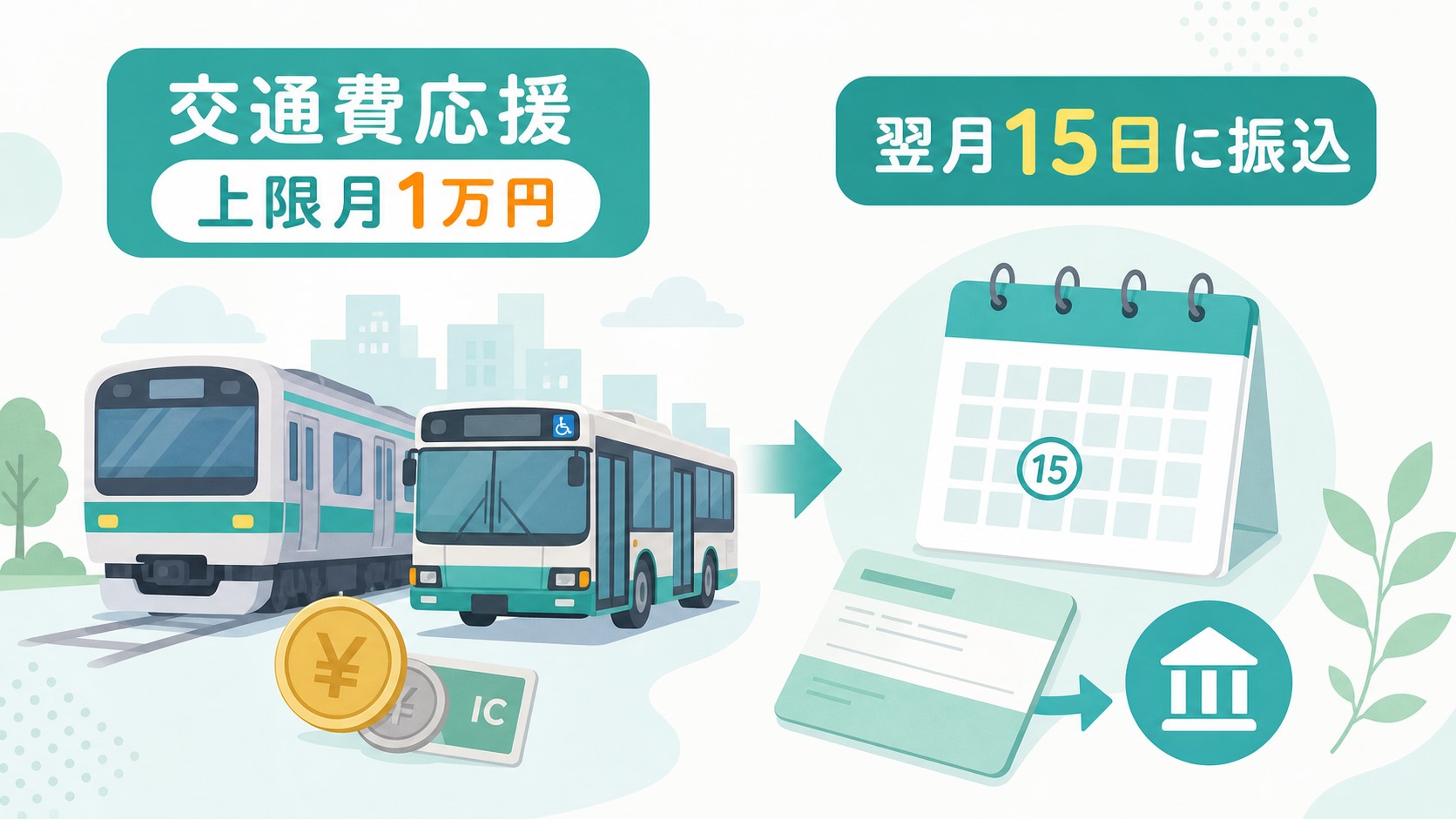 ココルポートの交通費応援制度【上限月1万円】