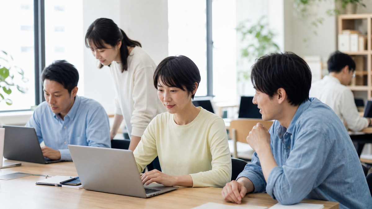 自分のペースでプログラミング学習の次の一歩を始める日本人の利用者